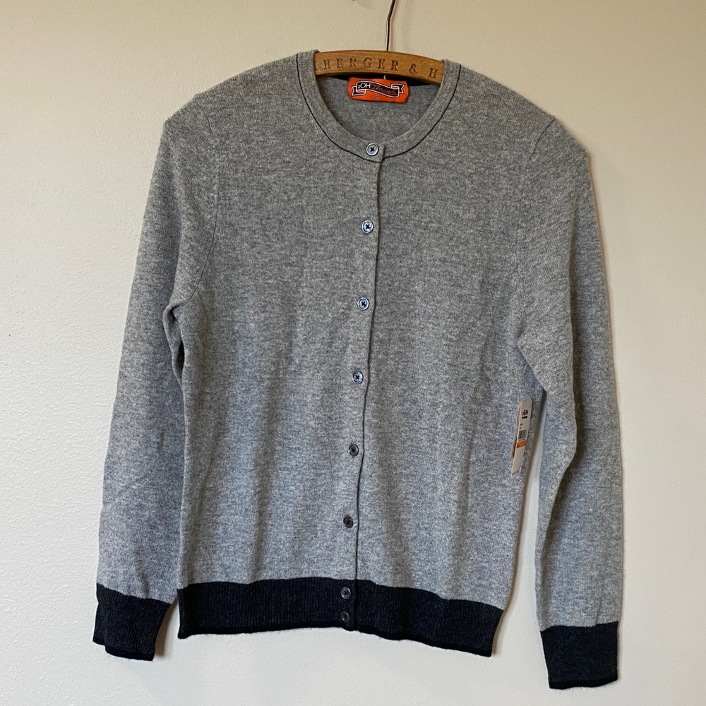 Gray Cashmere Cardigan